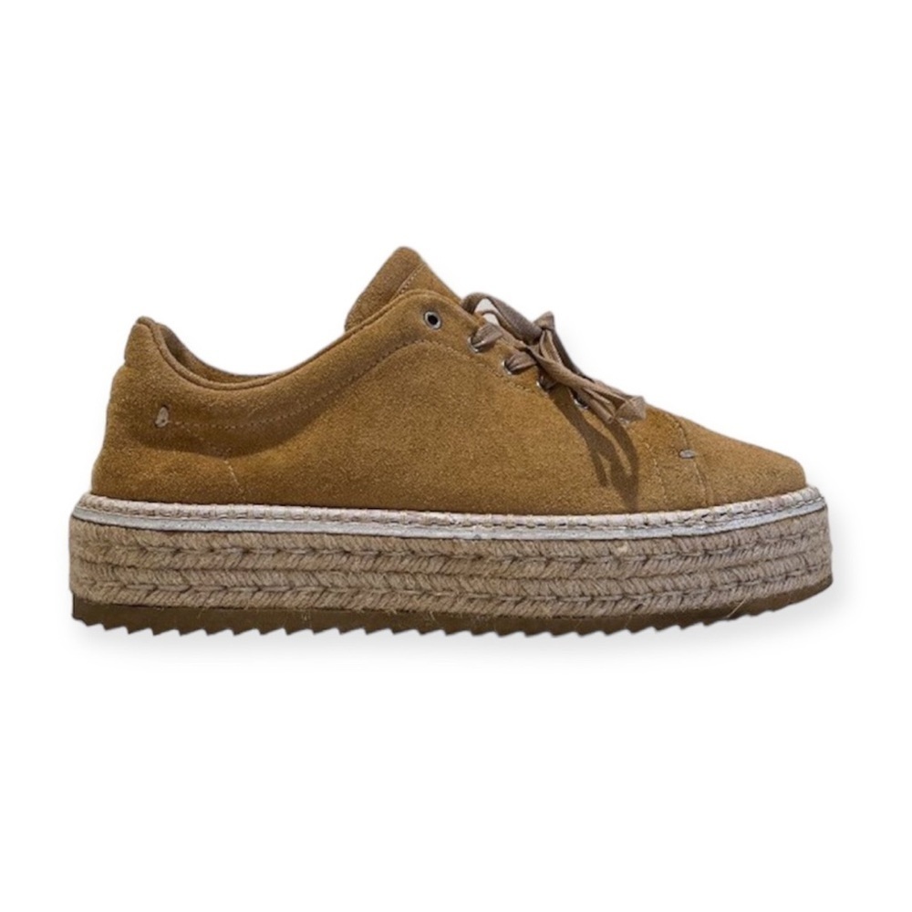 Rag & Bone Kent Tan Suede Espadrille Slip On Boho Designer Lace Up Sneakers 7.5